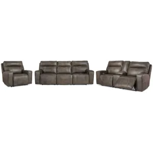 Game Plan Power Reclining Sofa, Loveseat and Recliner