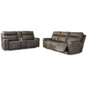 Game Plan Power Reclining Sofa and Loveseat