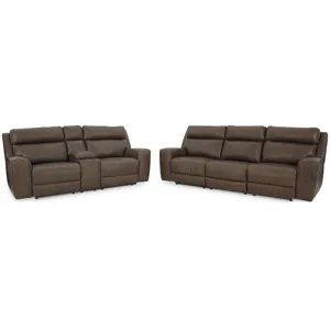 Roman Power Reclining Sofa and Loveseat