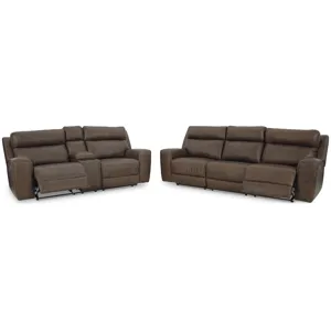 Roman Power Reclining Sofa and Loveseat