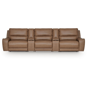 Silverbrooke 5-Piece Reclining Sectional with Storage Consoles