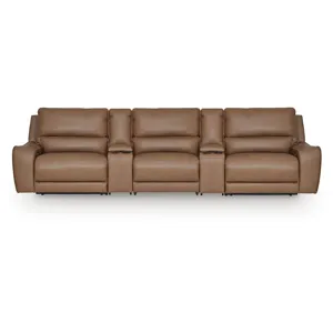 Silverbrooke 5-Piece Reclining Sectional with Storage Consoles