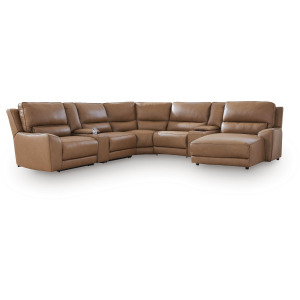 Silverbrooke 7-Piece Reclining Sectional with Chaise and Storage Consoles