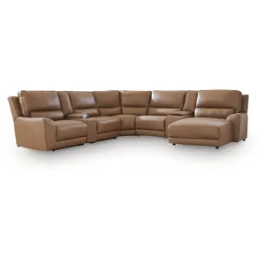 Silverbrooke 7-Piece Reclining Sectional with Chaise and Storage Consoles