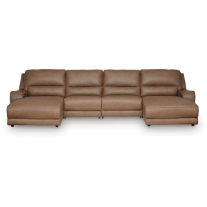 DeepWakes 4-Piece Reclining Sectional with Double Chaise