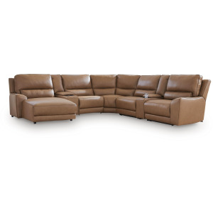 Silverbrooke 7-Piece Reclining Sectional with Chaise and Storage Consoles