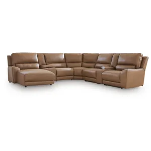 Silverbrooke 7-Piece Reclining Sectional with Chaise and Storage Consoles
