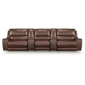 Silverbrooke 5-Piece Reclining Sectional with Storage Consoles