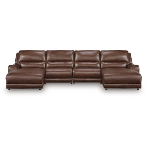 DeepWakes 4-Piece Reclining Sectional with Double Chaise