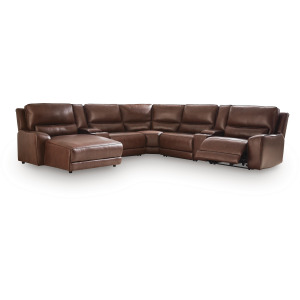 Silverbrooke 7-Piece Reclining Sectional with Chaise and Storage Consoles