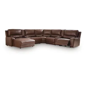 Silverbrooke 7-Piece Reclining Sectional with Chaise and Storage Consoles