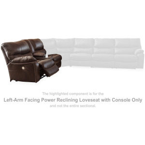 Family Circle Left-Arm Facing Power Reclining Loveseat with Console