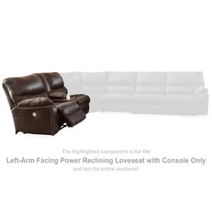 Family Circle Left-Arm Facing Power Reclining Loveseat with Console