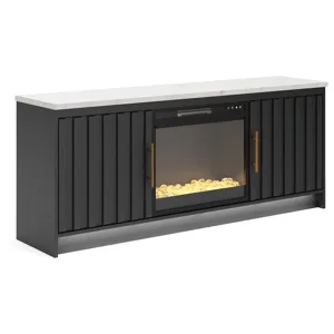 Cadmori 63\" TV Stand with Electric Fireplace