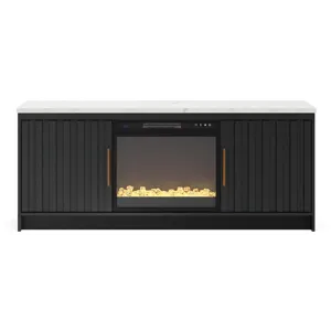 Cadmori 63\" TV Stand with Electric Fireplace