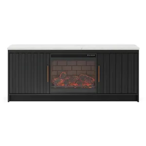 Cadmori 63\" TV Stand with Electric Fireplace