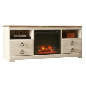 Willowton 4-Piece Entertainment Center with Fireplace