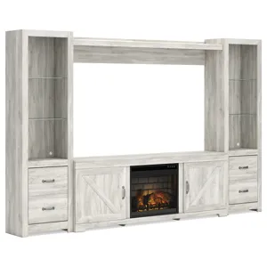 Bellaby 4-Piece Entertainment Center with Electric Fireplace