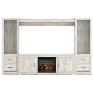 Bellaby 4-Piece Entertainment Center with Electric Fireplace