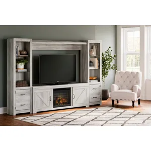 Bellaby 4-Piece Entertainment Center with Electric Fireplace