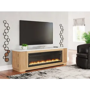 Camdill 80\" TV Stand with Electric Fireplace