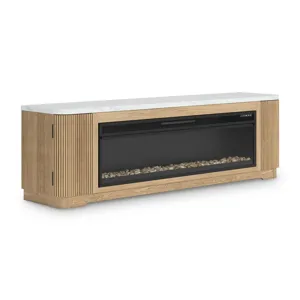 Camdill 80\" TV Stand with Electric Fireplace