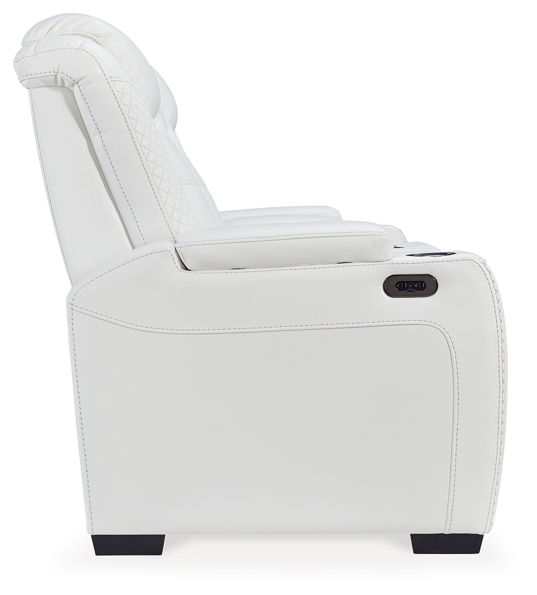 Party Time Power Reclining Loveseat with Console 3700418 by Signature
