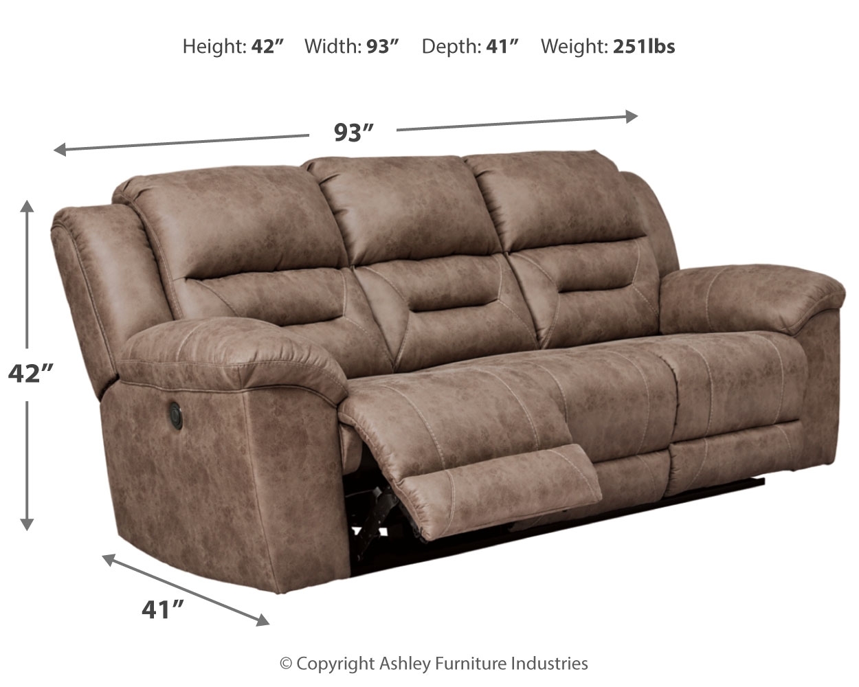Stoneland Power Reclining Sofa, Loveseat and Recliner 39905U5 by