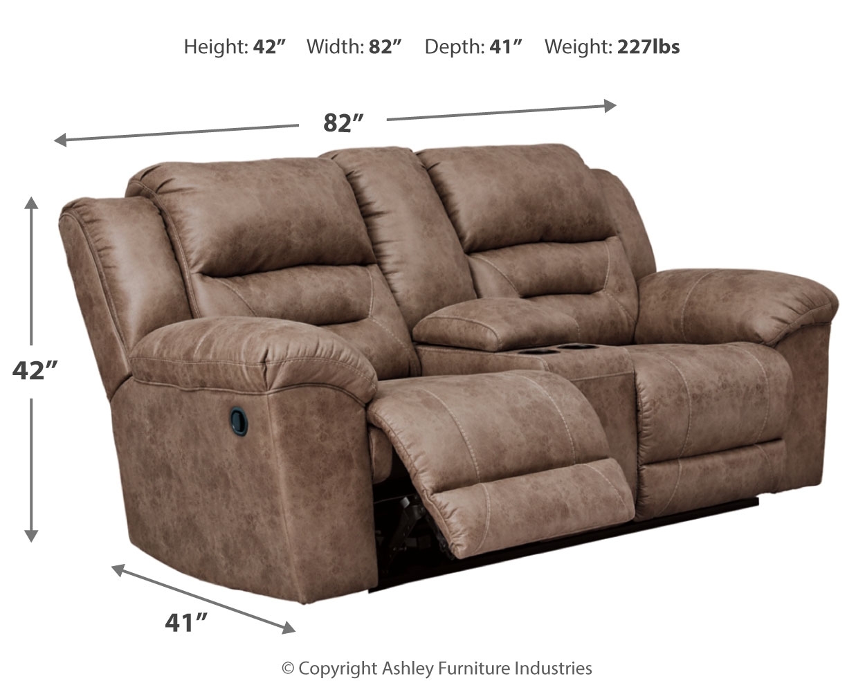Stoneland Reclining Sofa, Loveseat and Recliner NIS892214718 by Signature Design by Ashley at