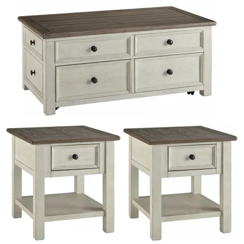 Bolanburg Coffee Table and 2 End Tables