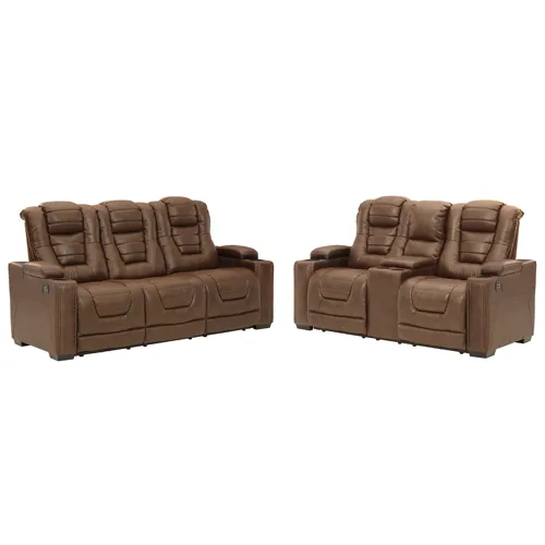 Owner's Box Power Reclining Sofa and Loveseat