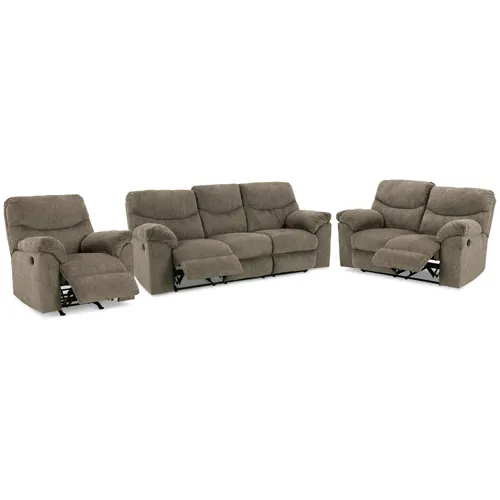 Alphons Reclining Sofa, Loveseat and Recliner