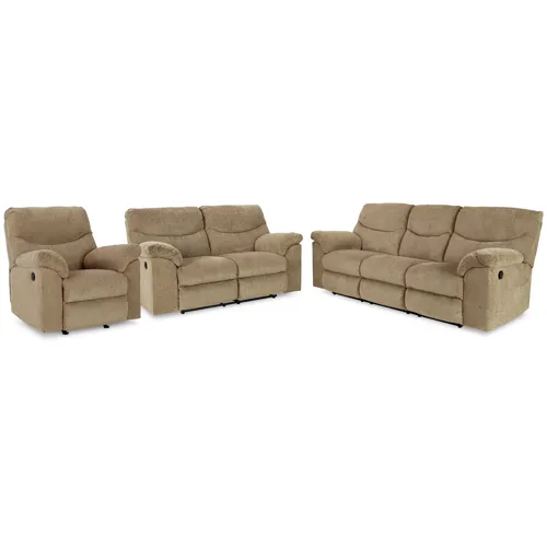 Alphons Reclining Sofa, Loveseat and Recliner