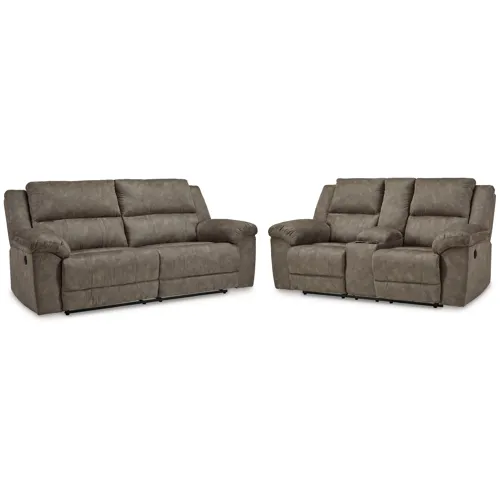 Laresview Reclining Sofa and Loveseat