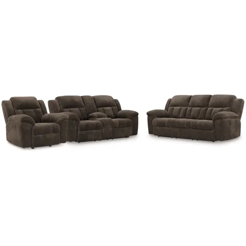 Frohn Reclining Sofa, Loveseat and Recliner