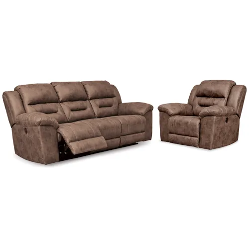 Stoneland Power Reclining Sofa and Power Recliner