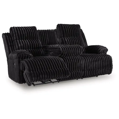 Technique Power Reclining Sofa with Drop Down Table