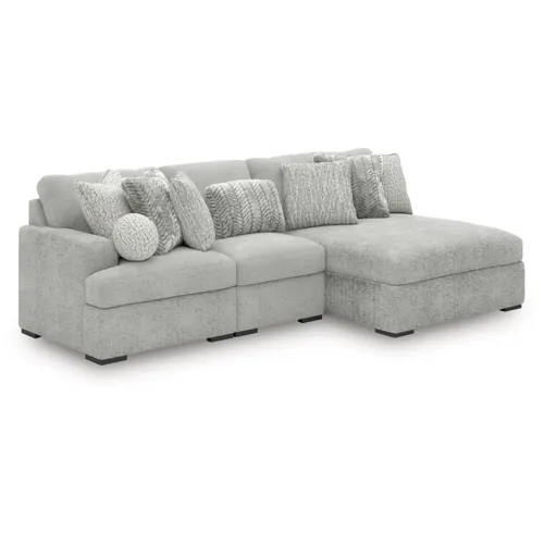 Cuddle Plush 3-Piece Sectional with Chaise