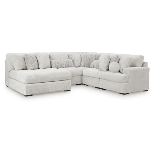 Cuddle Plush 5-Piece Sectional with Chaise