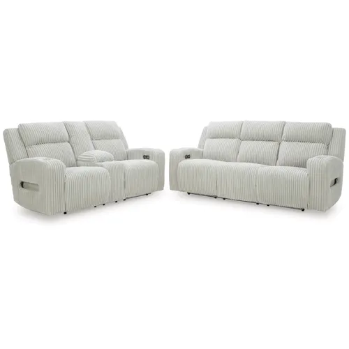 TwinBrooke Power Reclining Sofa and Loveseat