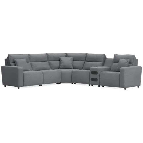 Modmax II 6-Piece Reclining Sectional with Audio Console