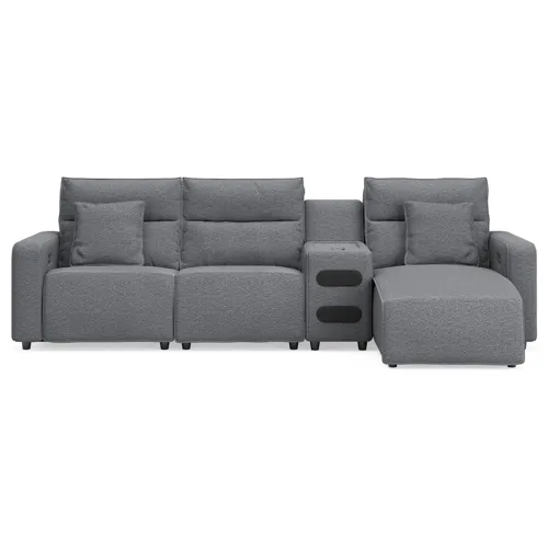 Modmax II 4-Piece Reclining Sectional with Chaise and Audio Console