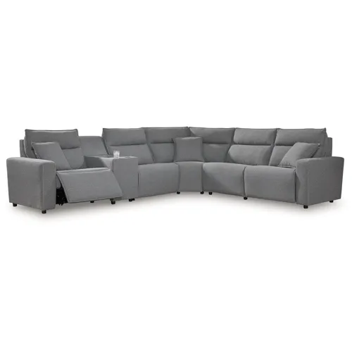 Modmax 6-Piece Reclining Sectional with Storage Console