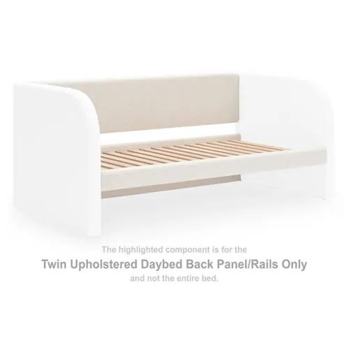 Shapella Twin Upholstered Daybed Back Panel/Rails