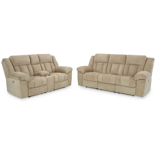 Tip-Off Power Reclining Sofa and Loveseat