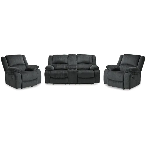 Draycoll Reclining Loveseat and 2 Recliners