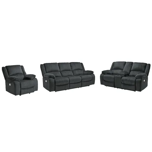Draycoll Power Reclining Sofa, Loveseat and Recliner