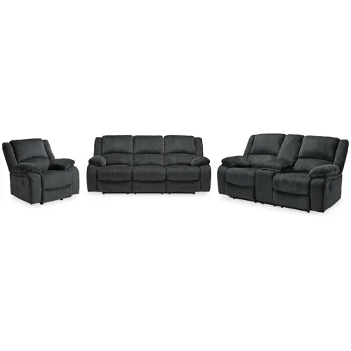Draycoll Reclining Sofa, Loveseat and Recliner