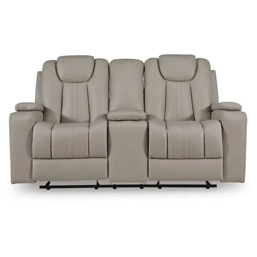 Elevate Edges Glider Reclining Loveseat with Console