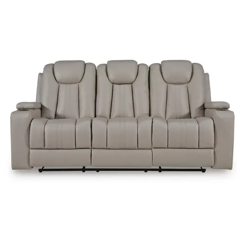 Elevate Edges Reclining Sofa with Drop Down Table